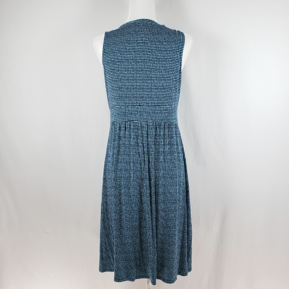 L.L.Bean Summer Knit Dress, Printed Grid - Picture 6 of 8